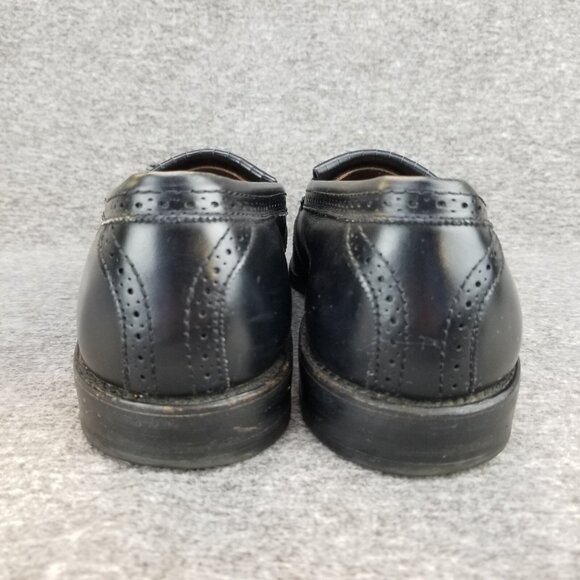 ✅Mens 8D Allen Edmonds Bridgeton Black Kiltie Tassel Loafer Slip on Dress Shoes